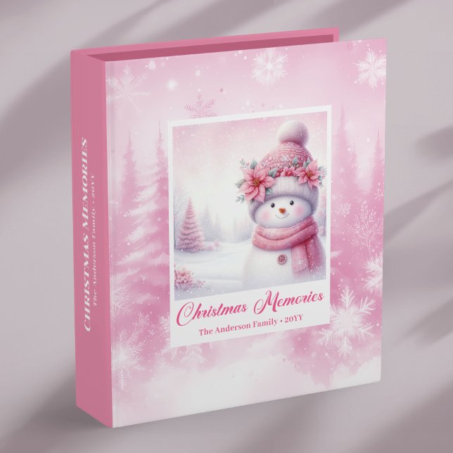 Classeur Pink Snowman Kids Christmas Album Festive Gift   (Pink Snowman Kids Christmas Album Festive Gift Pick)