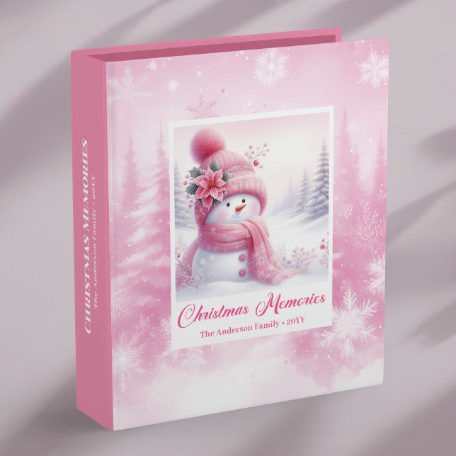 Classeur Pink Snowman Kids Xmas Memory Binder Perfect Gift (Pink Snowman Kids Xmas Memory Binder Perfect Gift)