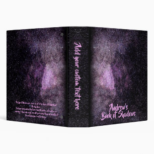 Classeur Pink Space Starry Night Sky Dark Book of Shadows
