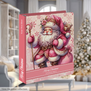 Classeur Pinkmas Ring avec Votre Nom et Monogramme