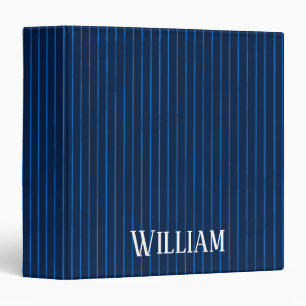 Classeur Pinstripes bleu marine personnalisées