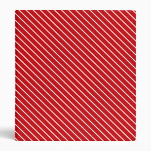 Classeur Pinstripes diagonales - rouge profond et blanc
