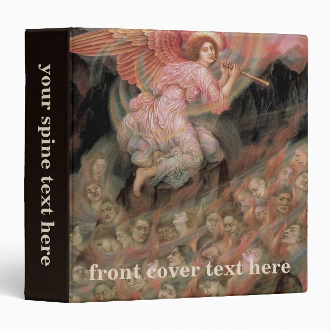 Classeur Piping Angel aux âmes en enfer par Evelyn De Morga (Devant/Côté)