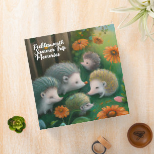Classeur Pique-nique de famille de hérisson dans le jardin
