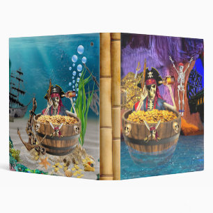 CLASSEUR PIRATE SKELETON DANS UN BARREAU