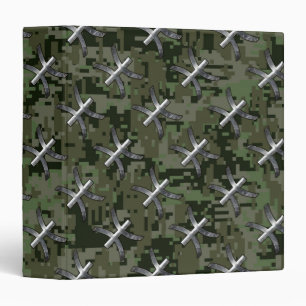 Classeur Pisces Zodiac Sign on Woodland Camouflage numériqu