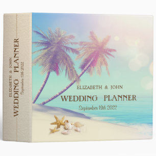 Classeur Plage aux Palmiers Coquillages de Mariage