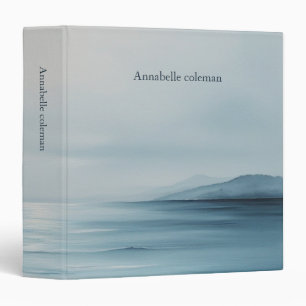 Classeur Plage de Waves Bleues Claires Paysage d'aquarelle