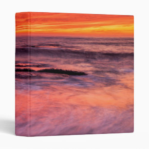 Classeur Plage de Windansea, coucher de soleil rouge