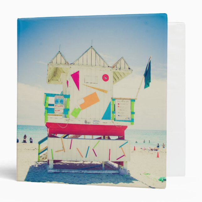 Classeur Plage du sud de la tour | de maître nageur, Miami (Devant/Intérieur)
