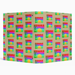 Classeur Plage Retro Hawaii Sunset