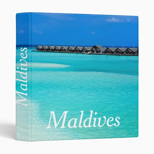 Classeur Plage tropicale aux Maldives (Devant/Côté)