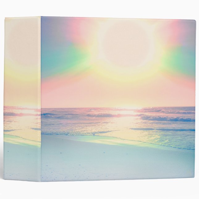 Classeur Plage tropicale Mer Soleil Coloré Été (Devant/Côté)