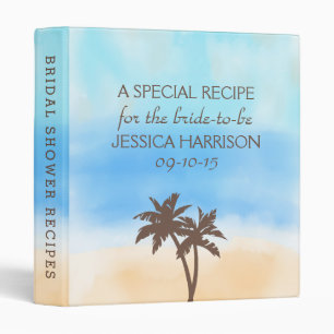 Classeur Plage tropicale Palm Tree Fête des mariées Recette