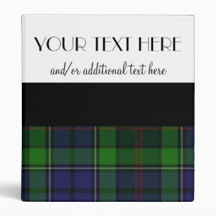 Classeur Plaid bleu et vert