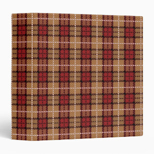 Classeur Plaid de pixel en rouge et or