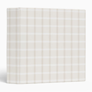 Classeur Plaid de tartan no. 49 beige et de blanc
