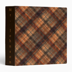 Classeur Plaid écossais écossais écossais écossais marron o
