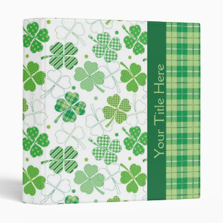 Classeur Plaid et shamrocks verts