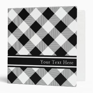 Classeur Plaid noir et blanc classique de Buffalo