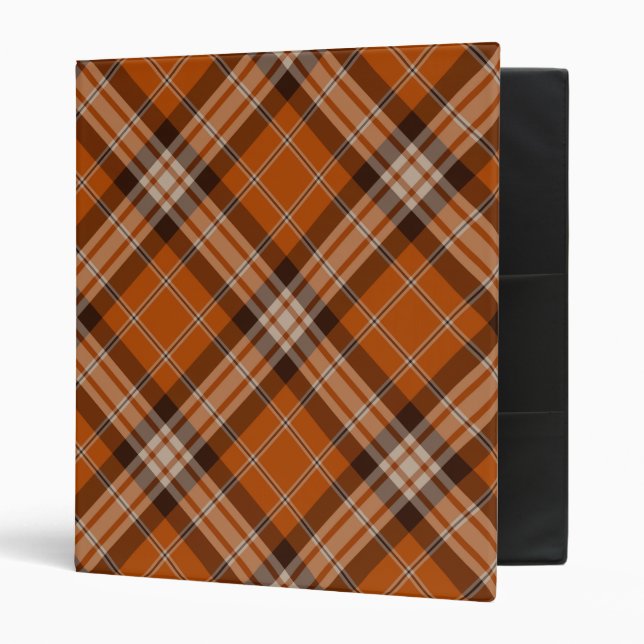 Classeur Plaid orange vintage (Devant/intérieur)