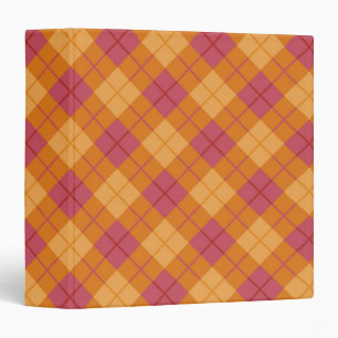 Classeur Plaid polarisé dans l'orange et le rose