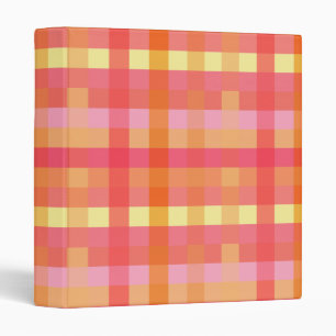 Classeur Plaid rose et orange