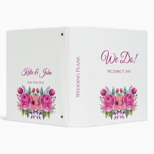 Classeur Plan de bouquet Mariage à fleurs roses Aquarelle