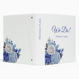 Classeur Plan de bouquet Mariage bleu aquarelle