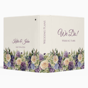 Classeur Plan de Bouquet Mariage de fleurs pourpres Aquarel