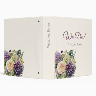 Classeur Plan de Bouquet Mariage de fleurs pourpres Aquarel