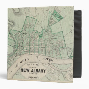 Classeur Plan de la ville de New Albany, Floyd Co, Indiana