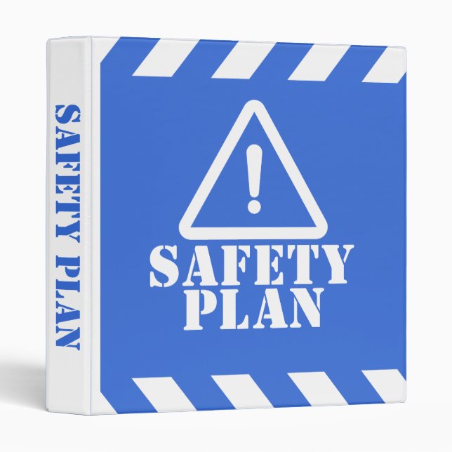 Classeur Plan de sécurité bleu (Devant/Côté)