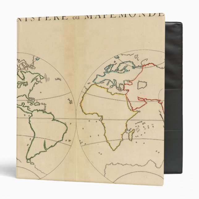 Classeur Plan mondial avec 5 zones (Devant/Intérieur)