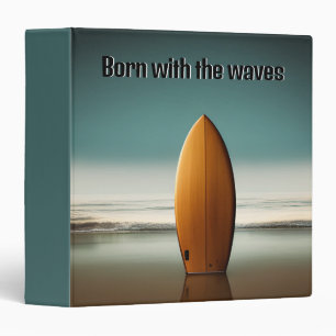 Classeur Planche De Surf En Bois Droit Avec Citation Surfer