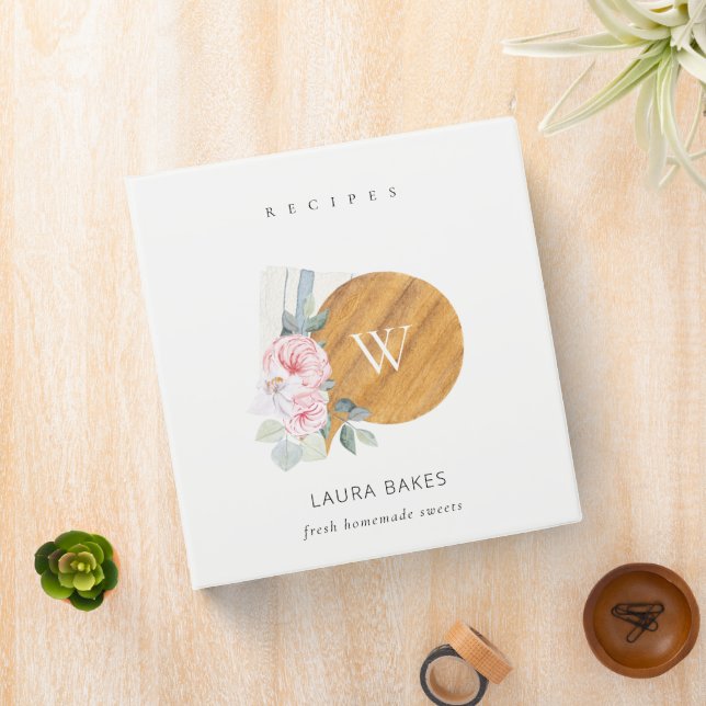 Classeur Planche florale Blush Chopping Board Napkin Cateri (In Situ)