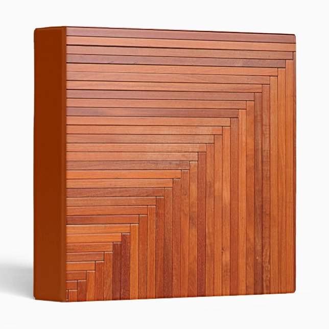 Classeur Planches en bois naturelles oranges brillantes (Devant/Côté)