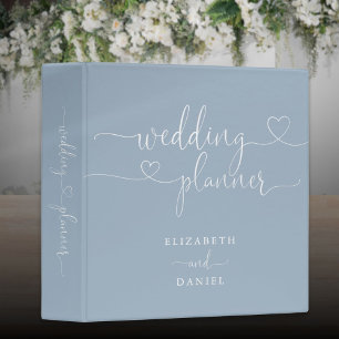 Classeur Planificateur de mariage à écriture Dusty Blue Hea
