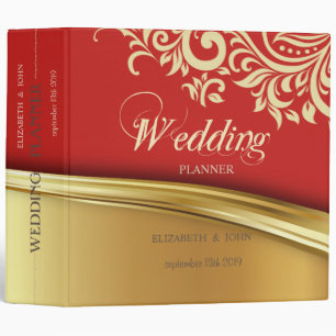 Classeur Planificateur de mariage élégant aux tourbillons r