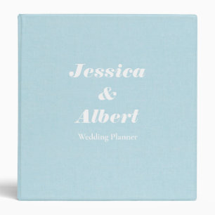 Classeur Planificateur de mariage personnalisé Baby Blue à