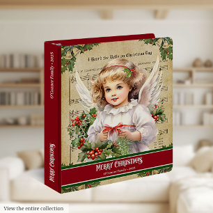 Classeur Planificateur de Noël Ange Vintage Organi