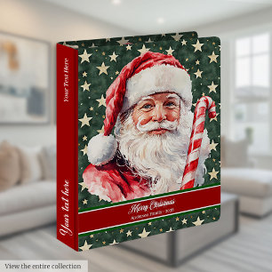 Classeur Planificateur de vacances du Père Noël Monogrammé