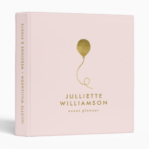 Classeur Planificateur d'événements Blush & Gold Balloon