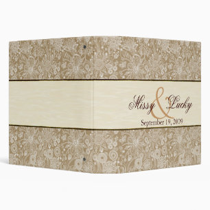 Classeur Planificateur floral de mariage/anniversaire d'or