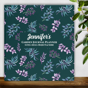 Classeur Planificateur personnalisé de jardin floral aquare