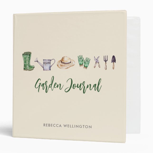 Classeur Planificateur Plante du journal de l'aquarelle per (Devant/Intérieur)