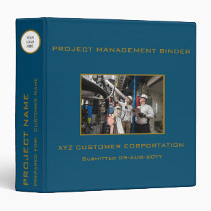 Classeur Planification de gestion de projet - Noir Bleu
