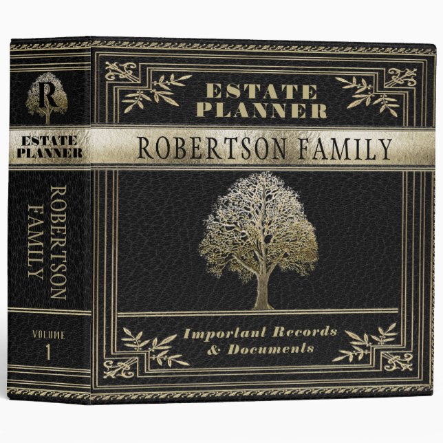 Classeur Planification immobilière et documents de fiducie  (Devant/Côté)