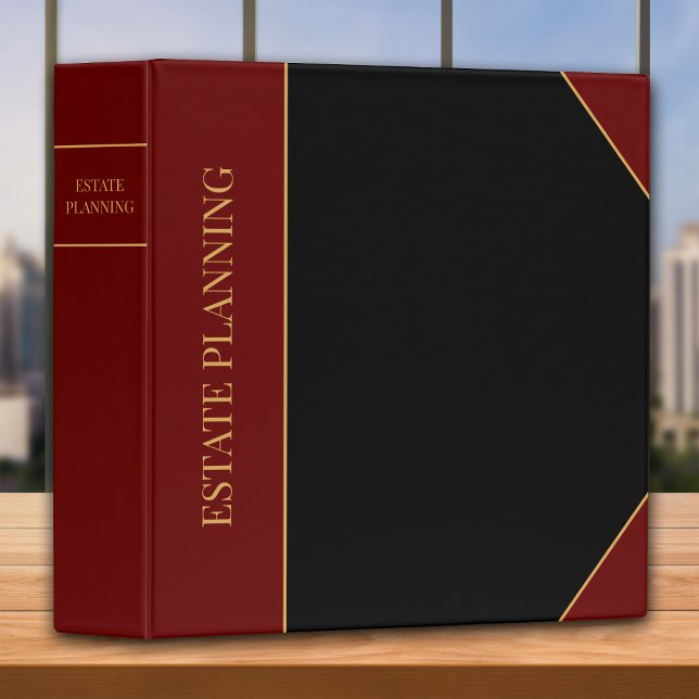 Classeur Planification immobilière - Noir | Rouge (Créateur téléchargé)