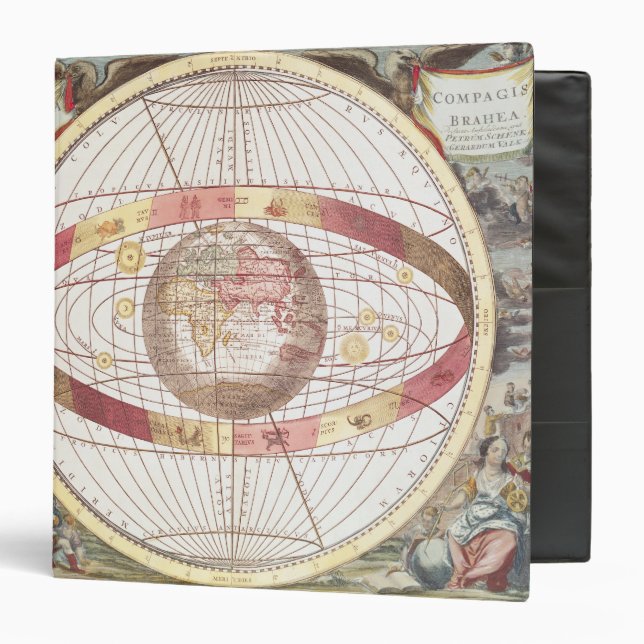 Classeur Planisphere, de 'atlas Coelestis (Devant/Intérieur)